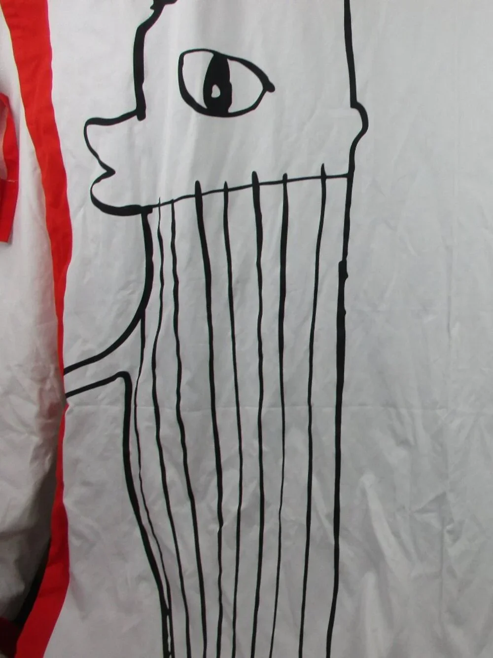 IKEA LANGOR Curtains White Red Black SAILOR CARTOON 57x98